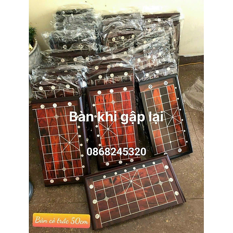 Bàn cờ tướng gỗ trắc 48x50cm Chính hãng Ưu đãi - Hình ảnh 2