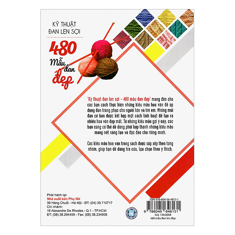 Kỹ Thuật Đan Len Sợi - 480 Mẫu Đan Đẹp - Ảnh 2