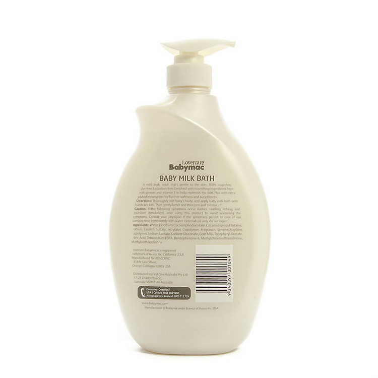 Sữa tắm LOVERCARE BABYMAC 1L cho bé Chính hãng Ưu đãi - Hình ảnh 3