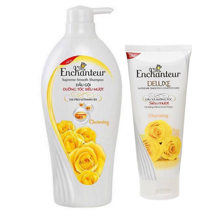 Combo Dầu gội Enchanter Charming 650ml + Dầu xả tóc Enchanteur Charming 180ml