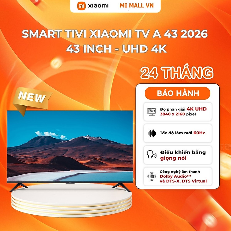 Mua [NEW 2026 TV Series] Smart Tivi Xiaomi TV A 43 2026 - 43 Inch - UHD 4K - Hàng Chính Hãng tại WinhotechVN