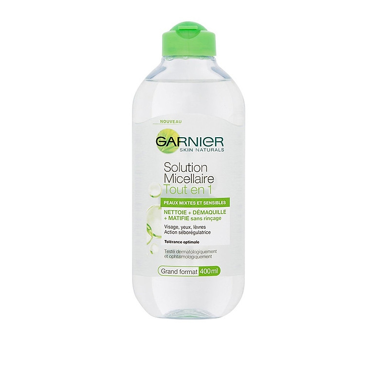 Garnier Skin Active Solution Micellaire Tout en 1 - Nước Tẩy Trang Dành Cho Da Hỗn Hợp Dầu Nhạy Cảm