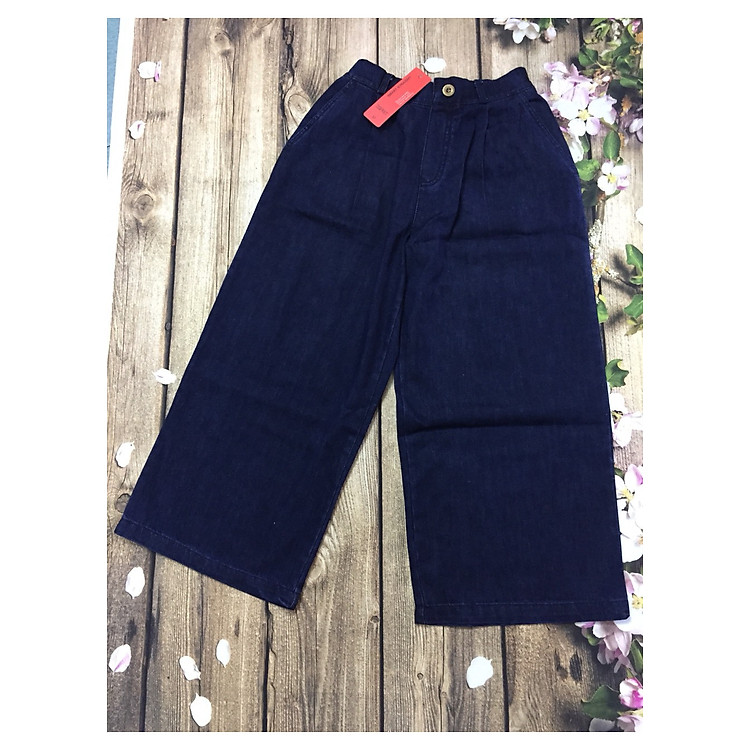 Quần jean denim nữ ống rộng hàng đẹp có size đại