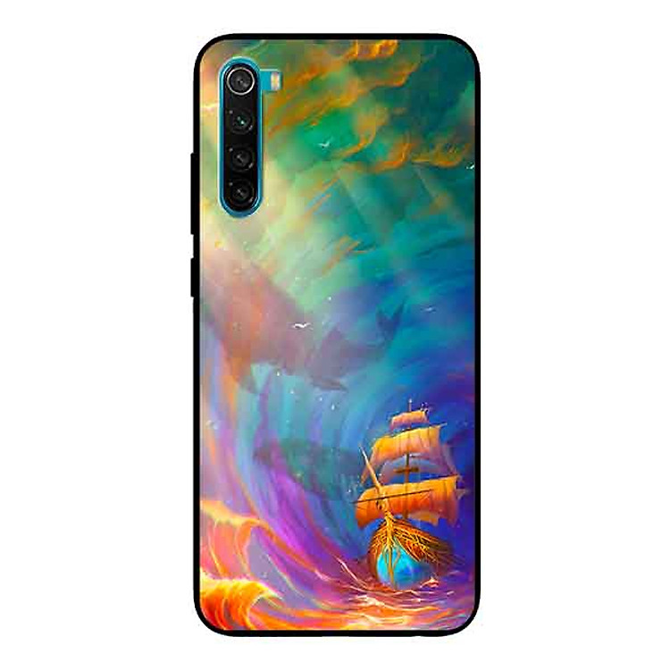 Ốp Lưng in cho Xiaomi Redmi Note 8 Mẫu Thuyền Đáy Biển - Hàng Chính Hãng