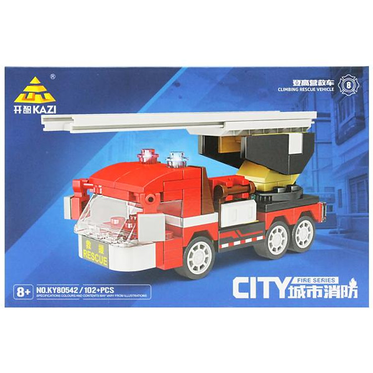 Đồ Chơi Lắp Ráp Xe Cứu Hỏa Kazi Chính hãng Ưu đãi - Hình ảnh 2
