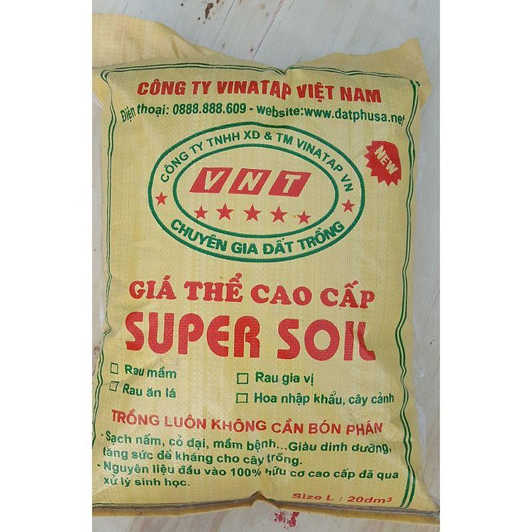 01- Bao đất vi sinh Vinatap. đất thịt đỏ bazan nhiều. sản phẩm như hình.