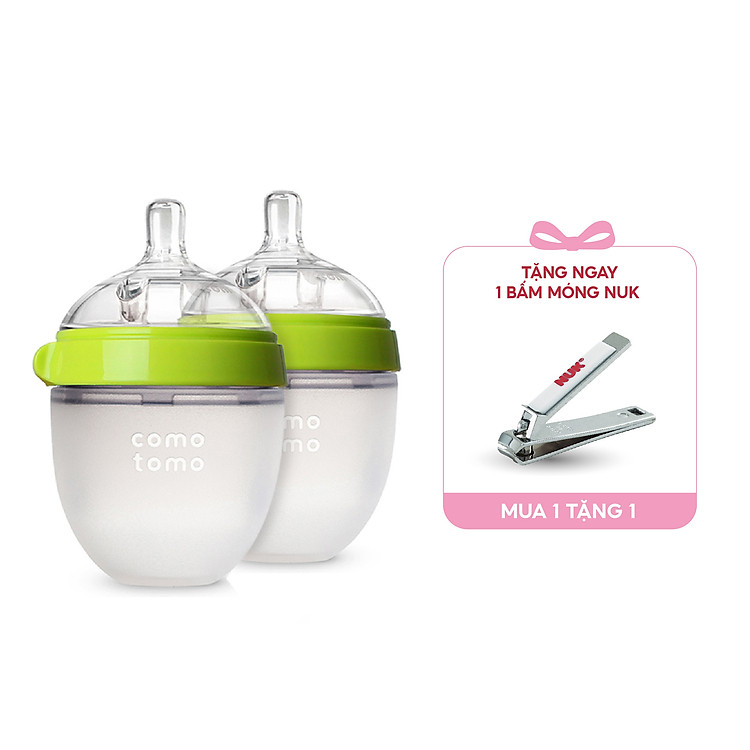 Mua Bộ bình sữa silicone Comotomo 150ml – Xanh Chính hãng Giá tốt