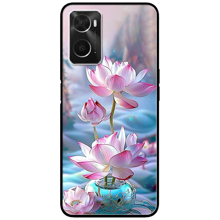 Ốp lưng cho Realme 9i - Realme 10 - C11 2021 - C65 4G - C67 - C20 - Poco X6 5G - Sen Hồng Bình Xanh - Hàng Chính Hãng