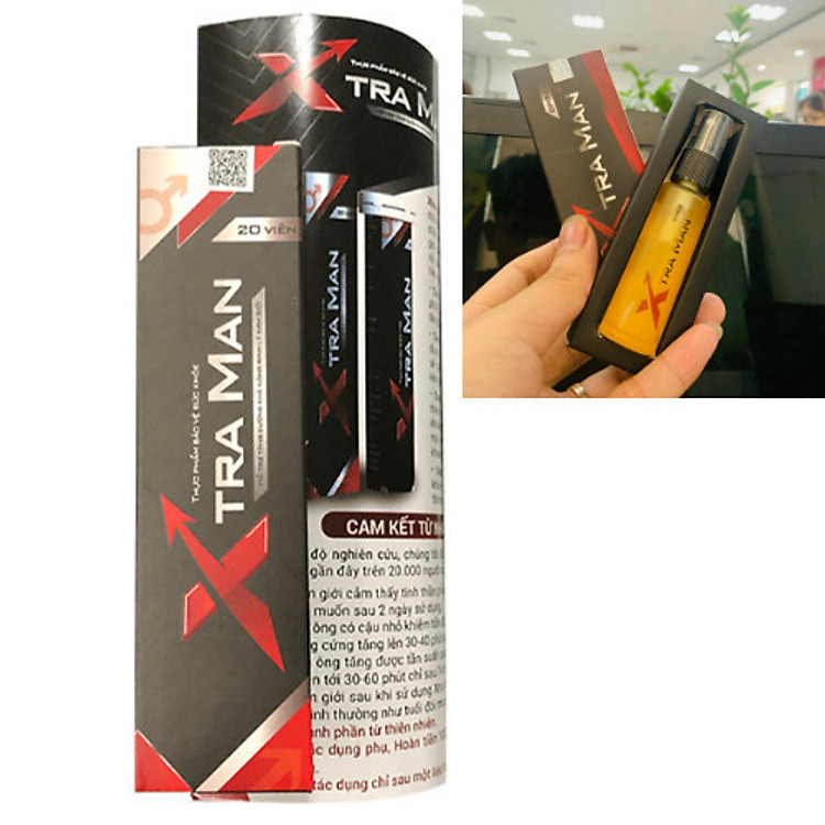 Combo 2 Hộp XTRAMAN Tăng Cường Sinh Lý Nam, Tặng 1 Chai Xịt Xtraman