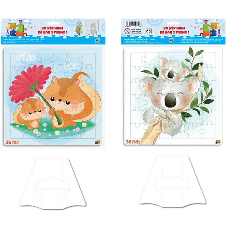 Bộ 2 Tranh Xếp Hình 36 Mảnh Chính hãng Giá rẻ - Hình ảnh 2