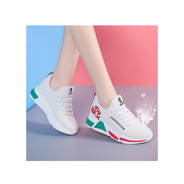 Giày sneaker thể thao nữ buộc dây phong cách hàn quốc màu đen, trắng size 36 đến 40 V179