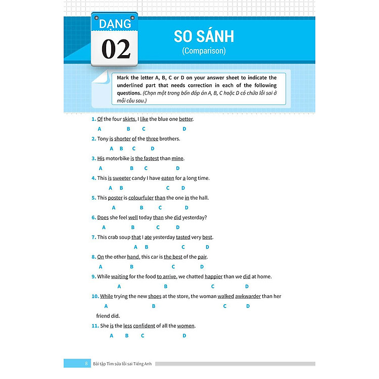 Bài Tập Tìm Sửa Lỗi Sai Tiếng Anh (Ôn Thi Vào Lớp 10 Và 10 Chuyên) - Ảnh 3