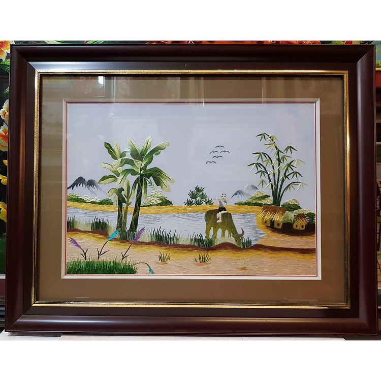 TRANH THÊU TAY - ĐỒNG QUÊ VIỆT NAM