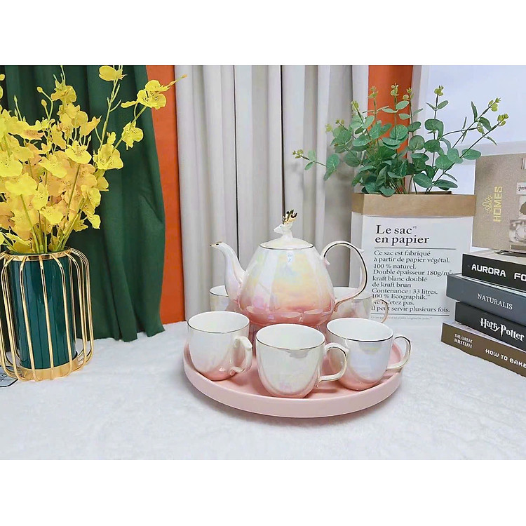 BỘ TÁCH UỐNG TRÀ CAFE_KHAY TRÒN