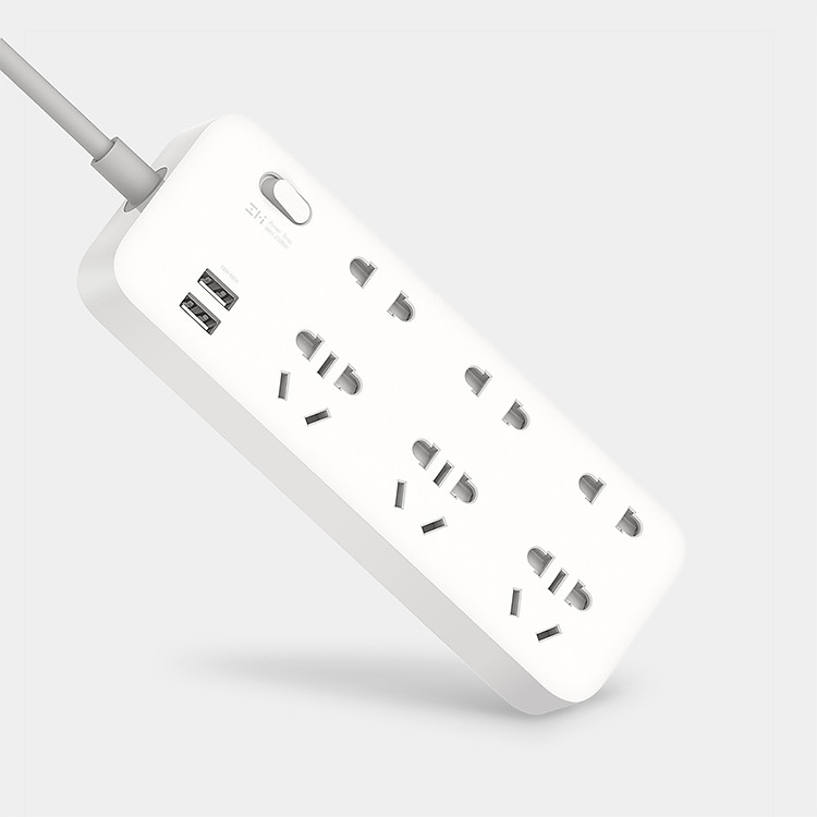 Ổ Cắm Xiaomi Zmi Power Strip 6 Cổng 2 USB CX05 - Hàng Chính Hãng