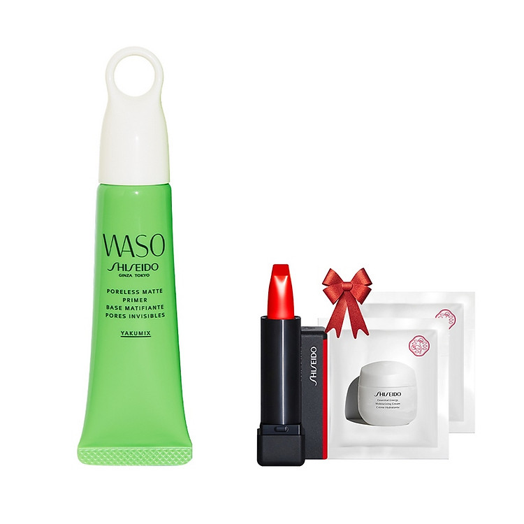 Bộ sản phẩm Kem lót trang điểm Shiseido WASO Poreless Matte Primer 20ml