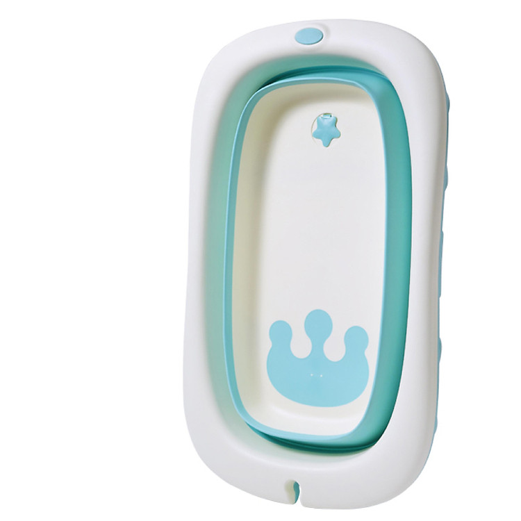 Chậu tắm gấp gọn Holla cao cấp, có nút thoát nước, cảm biến nhiệt đổi màu thông minh giúp đo nhiệt độ nước tắm cho bé