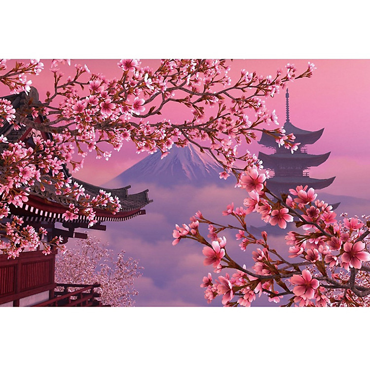 Tranh ghép hình 1000 mảnh gỗ - Hoa Anh Đào NM0075