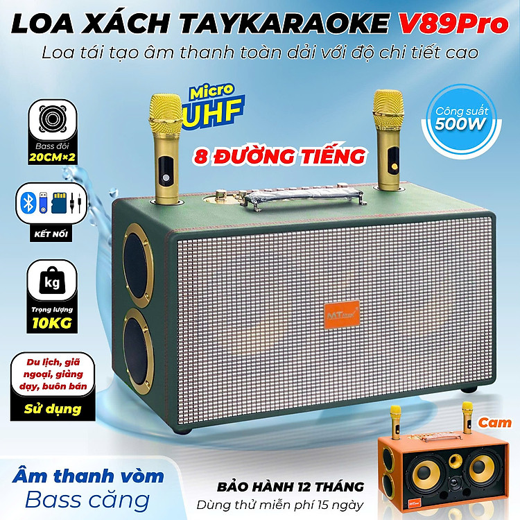 Loa nghe nhạc hát karaoke cực hay Loa Bluetooth V89 Pro , Kết Nối Đa Dạng 2 Bass20 1 Trung, 1 Treble Công Suất Lên Đến 500W Dễ Dàng Sử Dụng , Có Thể Mang Đi Chơi Du Lịch hàng...