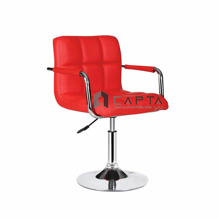 Ghế quầy tiếp khách nệm pvc dày chân thép thấp cố định CB2214-1P Nội thất Capta