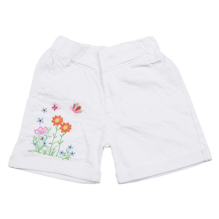 Quần Short Bé Gái Hoa Bướm Lubo SG1HB - Trắng