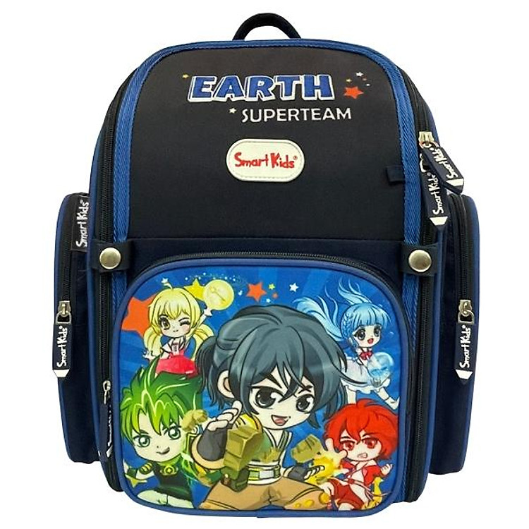 Ba Lô Học Sinh Chống Gù Smart Kids B-013 – Xanh Đen