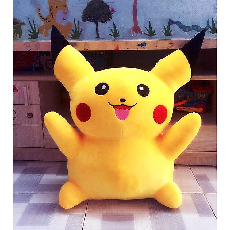 Gấu bông Pikachu vuông dễ thương 35cm Chính hãng Giá rẻ - Hình ảnh 5