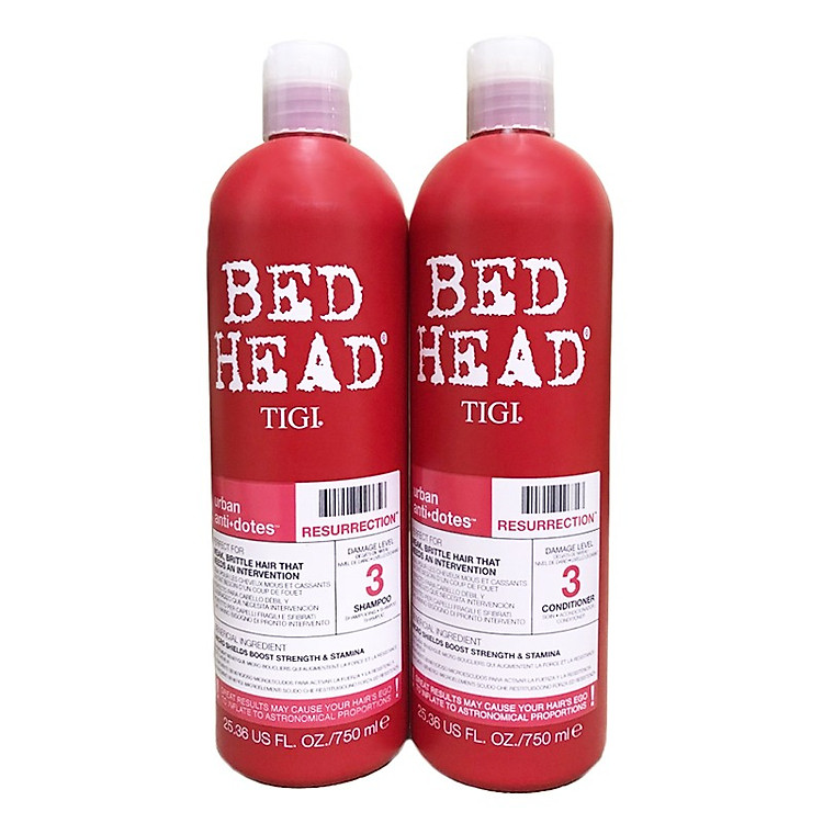 Cặp đôi Bed Head Tigi đỏ số 3 dành cho tóc hư tổn nặng