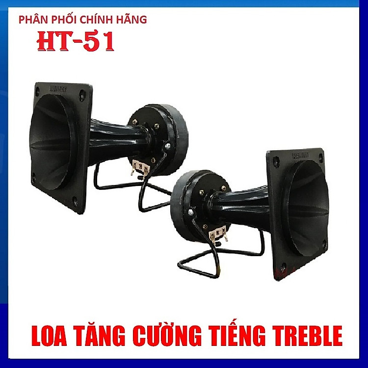 Bộ 2 loa treble vuông HT51 - 5m dây loa - Hàng chính hãng