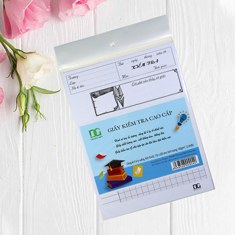 Giấy Kiểm Tra 4 Ô Ly Trắng (12 tờ)