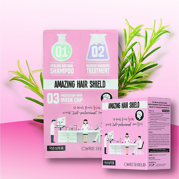 Mặt nạ 3 bước bảo vệ tóc hư tổn - Amazing Hair Shield