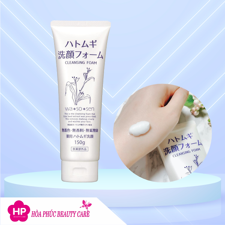 Sữa Rửa Mặt Tẩy Trang Chiết Xuất Ý Dĩ Wasosen Cleansing Foam 150 G
