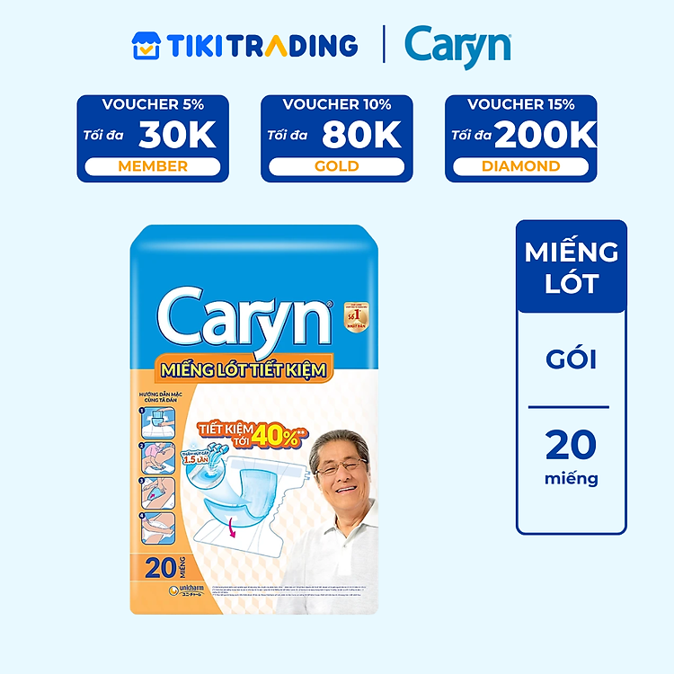 Miếng Lót Bổ Sung Caryn Dành Cho Người Lớn 20M (20 Miếng)