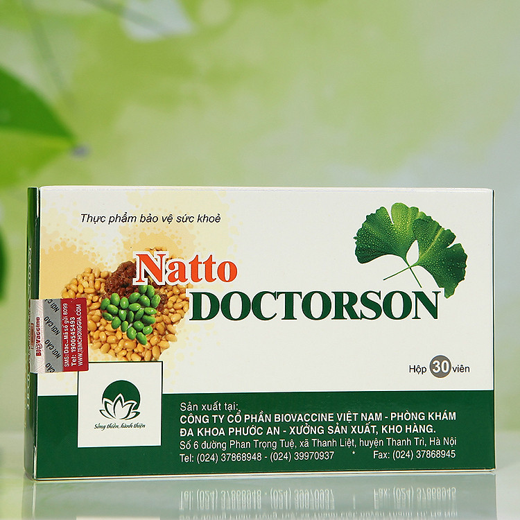 Thực phẩm chức năng phòng ngừa đột quỵ và tai biến Natto Doctorson (hộp 30 viên)