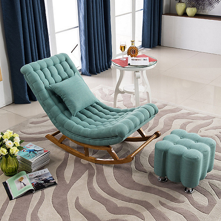 Ghế sofa thư giãn kèm đôn -Ghế bập bênh - Ghế nghỉ trưa kèm đôn
