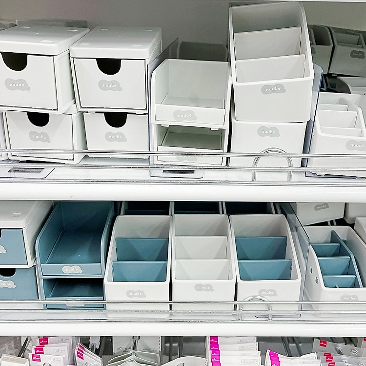 Khay đựng đồ dùng văn phòng 03 ngăn Neuube - Xám xanh - Ảnh 4