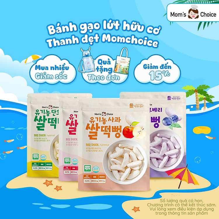Tham Khảo tại ConCung: Bánh ăn dặm cho bé 6 tháng Moms Choice , nhận ngay nhiều Ưu đãi