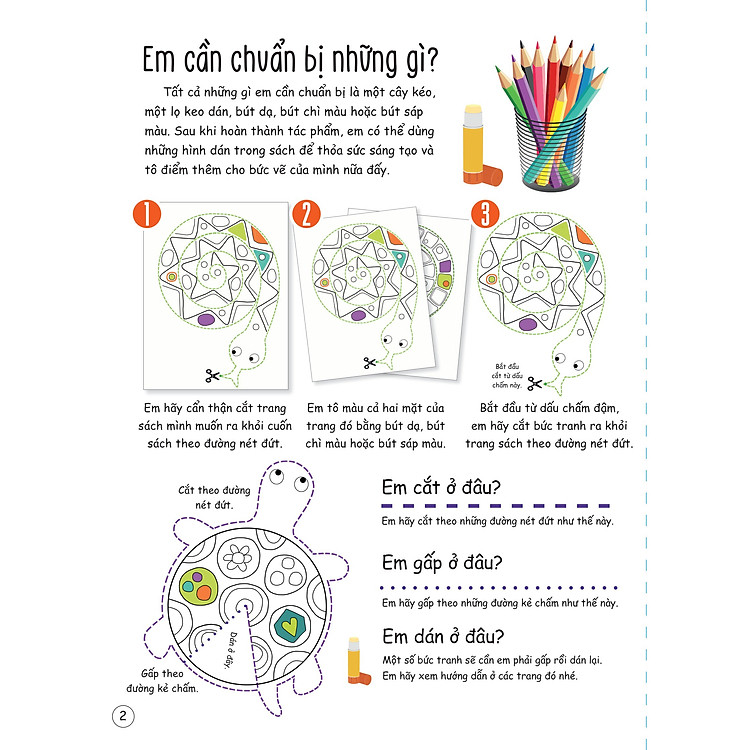 Cắt, Gấp, Tô Màu - Thế Giới Động Vật - Ảnh 2