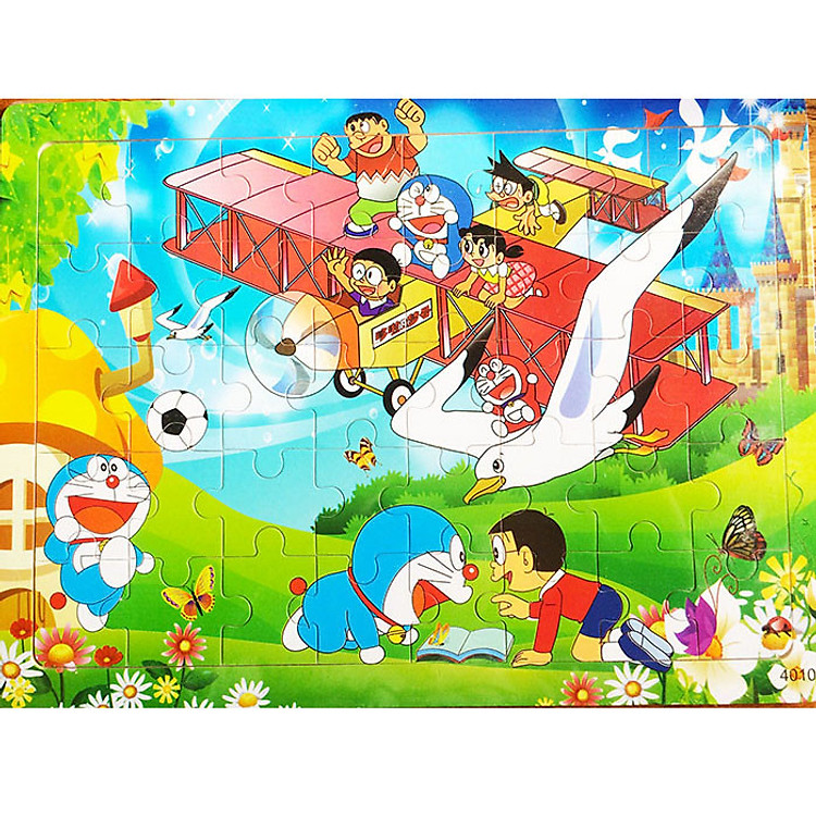 Ghép hình gỗ 40 mảnh - Doremon thám hiểm cùng các bạn