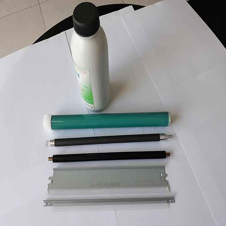 Bộ linh kiện hộp mực máy in cho HP 12a, 1020, 1010, 1012, 1015, 1018, 1022, 1319f, gồm: Trống Drum, mực nạp, Trục từ, sạc, Gạt lớn, gạt nhỏ