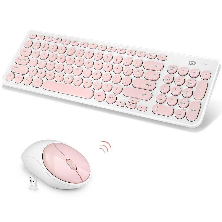 Bộ Bàn Phím Không Dây Forter iK6630 Pink ( Màu Hồng) - Hàng Chính Hãng