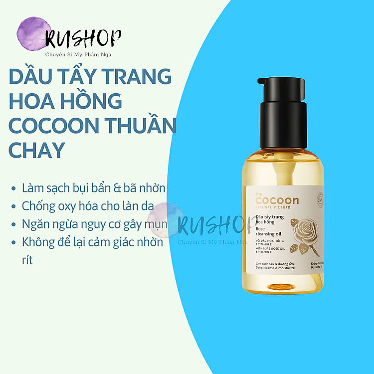 Dầu Tẩy Trang Hoa Hồng Cocoon (140ml)