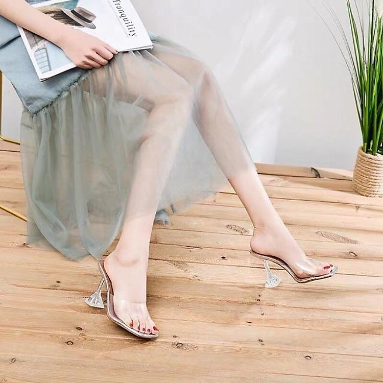 Guốc pha Lê lọ lem 7p cực xinh fullsize hàng QC ️ Freeship️Hoàn Xu