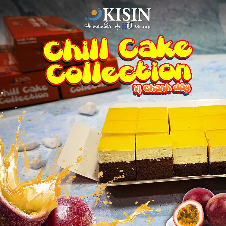 BÁNH KEM LẠNH KISIN CHILL CAKE COLLECTION - HỘP 15 MIẾNG