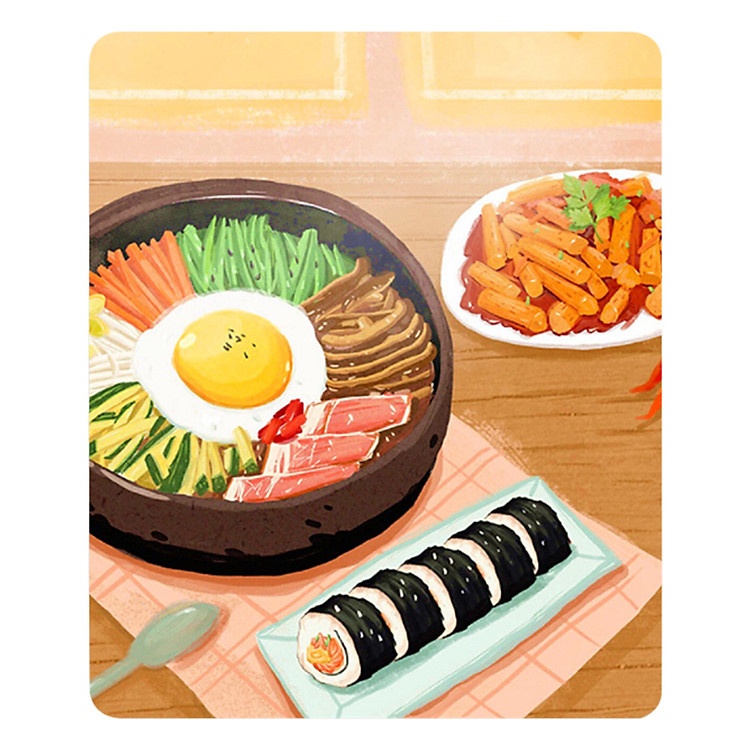Miếng Lót Chuột Ẩm Thực Hàn Quốc (24 x 20 cm) - Hàng Nhập Khẩu