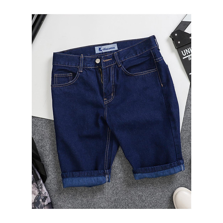 Quần short nam Hahaman jean cao cấp QJ03