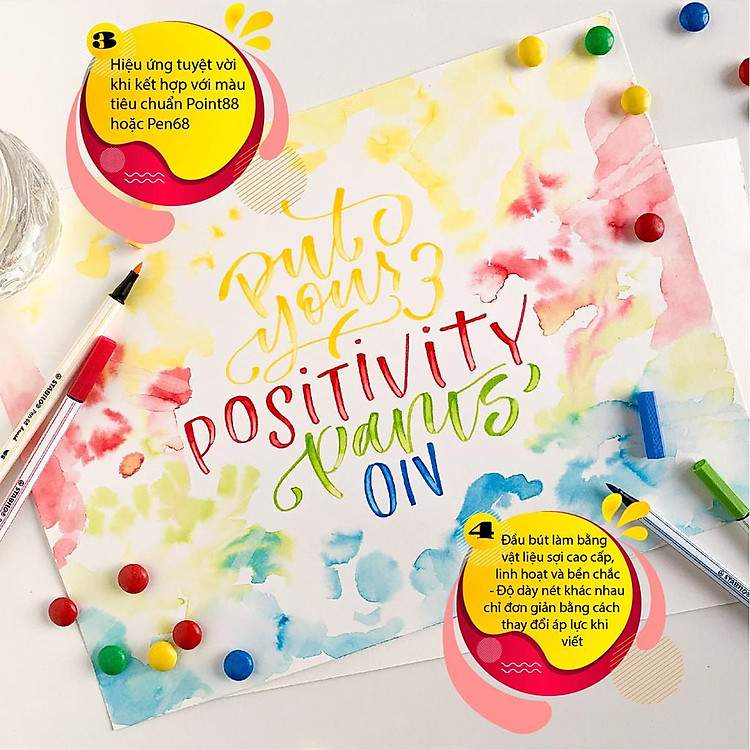 Hộp Bút Lông Màu STABILO Pen 68 Brush (10 cây) - Ảnh 3