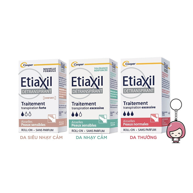 Lăn khử mùi hỗ trợ trị Etiaxil Detranspirant Traitement Aisselles 15ml + Tặng kèm móc khoá