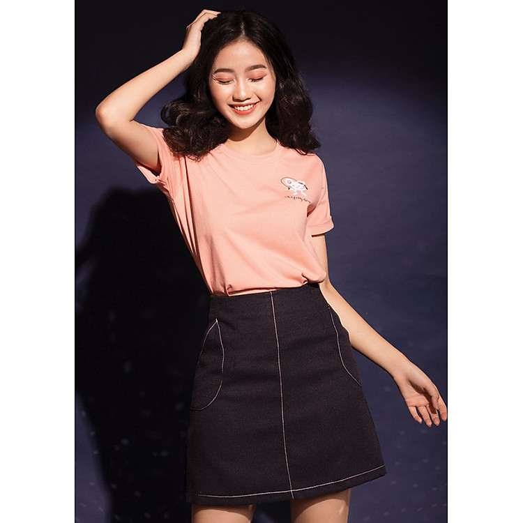 Chân Váy Nữ Phối Túi Khuyết Gumac CV12027