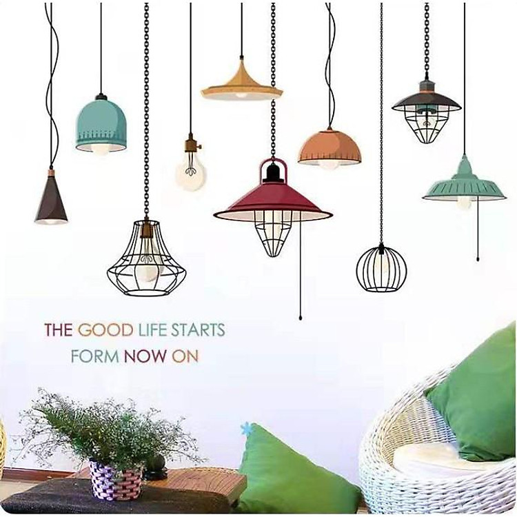 Sticker Decal Dán Tường Đèn Trang Trí XH9308